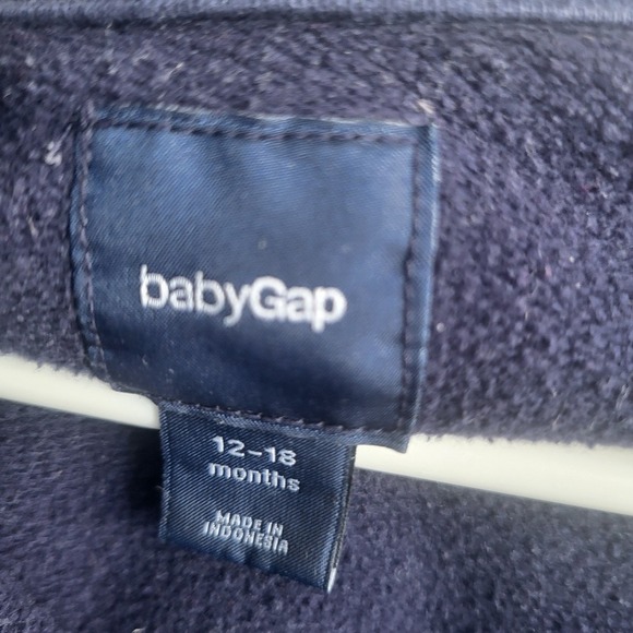 baby gap‎ fleece romper 12-18 mo zip up hood - Picture 4 of 6